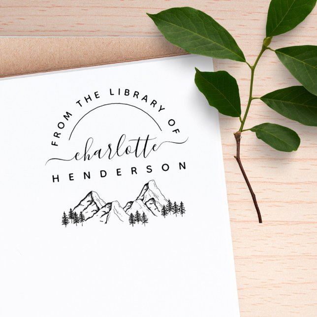 Handritade bergsområden moderna från Bibliotek Bok Stämpel (Skapare uppladdad)