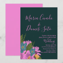 Handritade blommor Bröllop Kraftfull färg