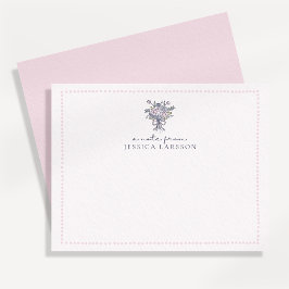 Handritade blommor, prickig ram ett meddelande frå inbjudningar