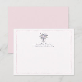 Handritade blommor, prickig ram ett meddelande frå inbjudningar