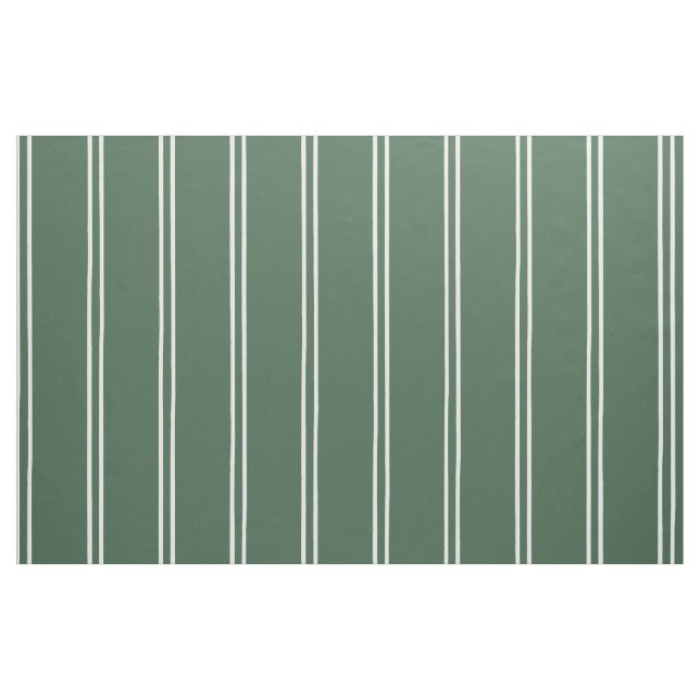 Handritade bondgårdsränder | Djup skoggrön Tyg (Fat Quarter)
