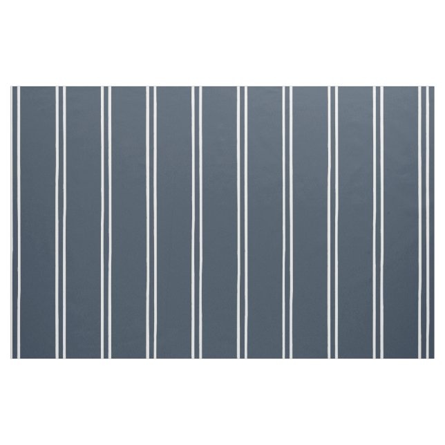 Handritade Bondgårdsränder | Midnattsblå Tyg (Fat Quarter)
