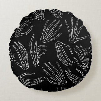 Handritade boner, grogrund för Stil. Rund Kudde