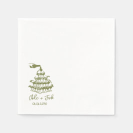 Handritade champagne torn glas bröllops servetter