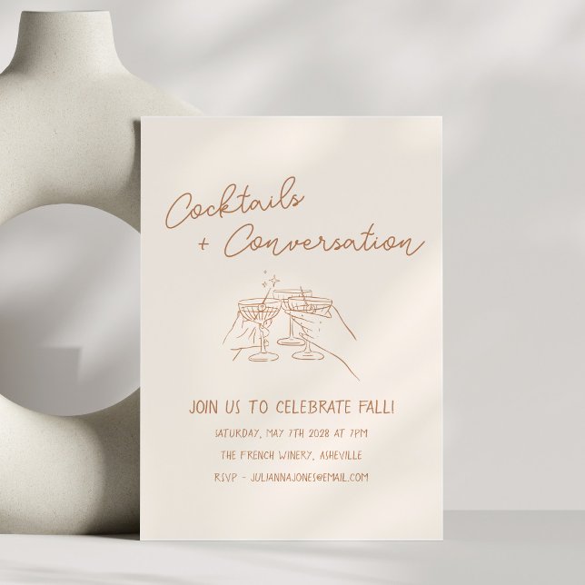 Handritade Klotter Drinkar Höstfest Inbjudningar (Skapare uppladdad)