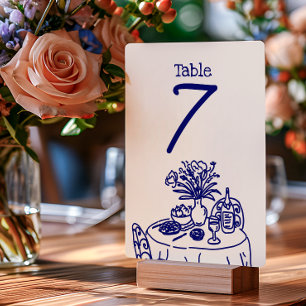 Handritade klotter/kladd Wedding Bordsnummer