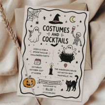 Handritade Kostymer Och Cocktail Halloweenfest