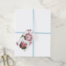 Handritade kung proteas på vita presentkort (10)