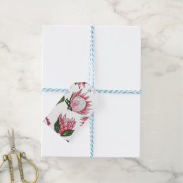 Handritade kung proteas på vita presentkort (10) presentetikett