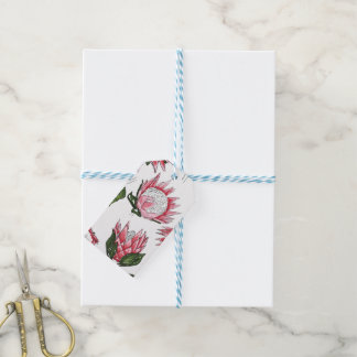 Handritade kungliga proteor på vita presentkort (1 presentetikett