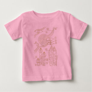Handritade linjer av EDDArt - Komma samman 3 T Shirt