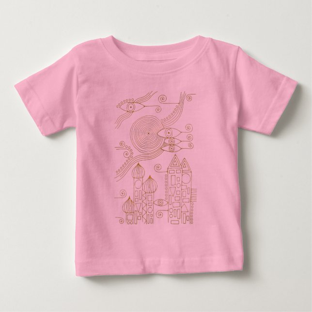 Handritade linjer av EDDArt - Komma samman 3 T Shirt (Framsida)