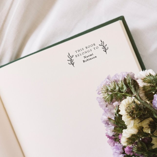 Handritade Löv från Bibliotek av eget namn Självfärgande Stämpel (Skapare uppladdad)