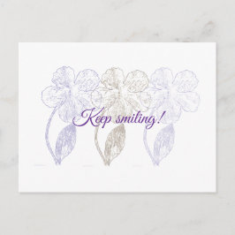 Handritade minimalistiska blommor vykort