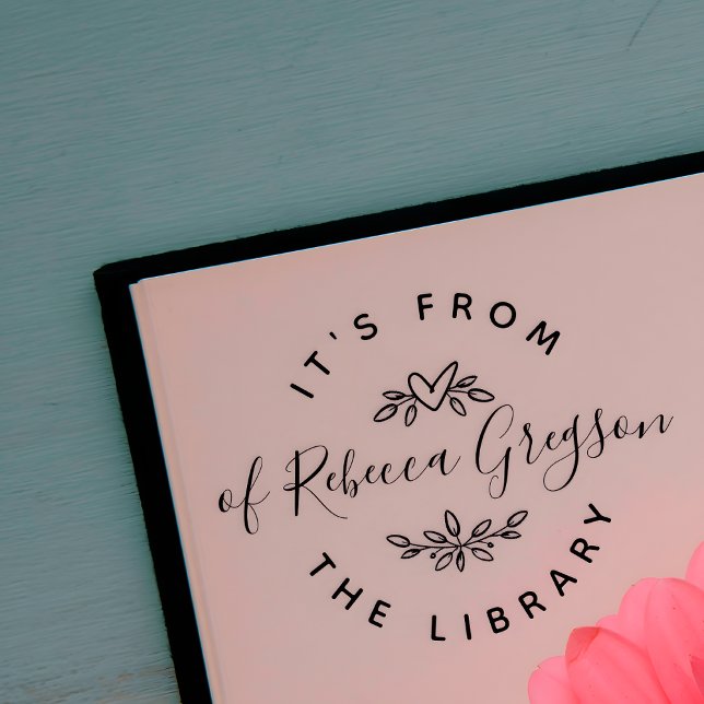 Handritade örter och Löv "från Bibliotek av" Stämpel (Skapare uppladdad)