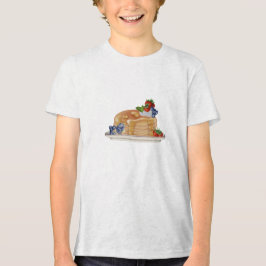 Handritade pannkakor bär frukostmat t shirt
