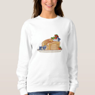 Handritade pannkakor bär frukostmat t shirt