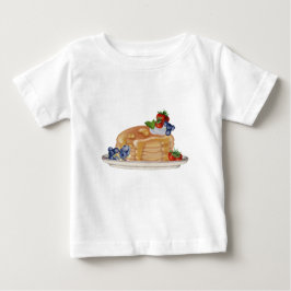 Handritade pannkakor bär frukostmat t shirt