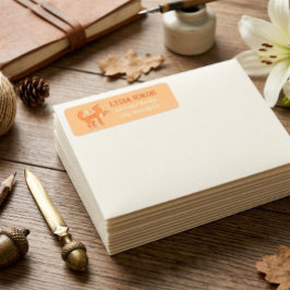 Handritade rävarskräddarsydda returadressetiketter returadress etikett