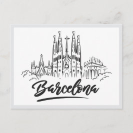 Handritade Sagrada Familia Barcelona Spanien Vykort
