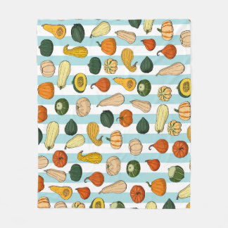 Handritade squash, strimlad, sömlös bakgrund. fleecefilt