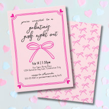 Handritade tjejers natt Galentine's Day