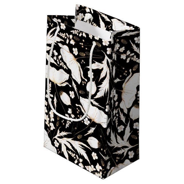 Handritade vilda blommor Elegant modern guld (Baksidan Vinklad)