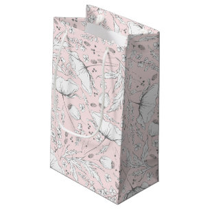 Handritade vilda blommor Elegant modern rosa