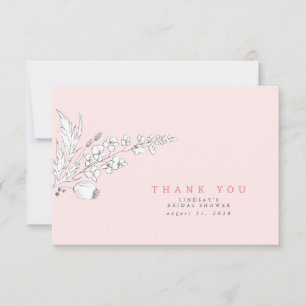 Handritade vilda blommor Elegant tackkort Tack Kort