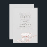 Handritade WildblomLight-Grått Spara datum Spara Datumet<br><div class="desc">Handritade jokertecken från ro guld ljusa grått spara datumkorten</div>