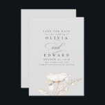 Handritade WildblomLight-Grått Spara datum Spara Datumet<br><div class="desc">Handritade guld-jokertecken ljusa grått spara datumkorten</div>
