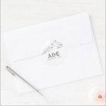 Handritade Wildblommor Enkel Elegant Minimalistisk Runt Klistermärke<br><div class="desc">Minsta klistermärken för vilda blommor</div>