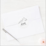 Handritade Wildblommor Enkel Elegant Minimalistisk Runt Klistermärke<br><div class="desc">Minsta klistermärken för vilda blommor</div>