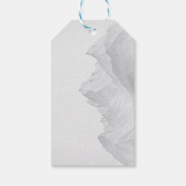 Handritat bergslandskap i det minimalistiska Stil Presentetikett