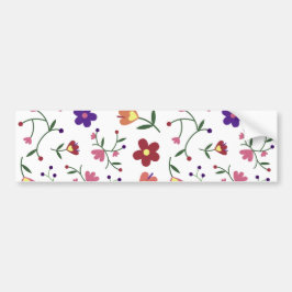Handritat Blommönster Bildekal