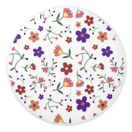 Handritat Blommönster Knopp