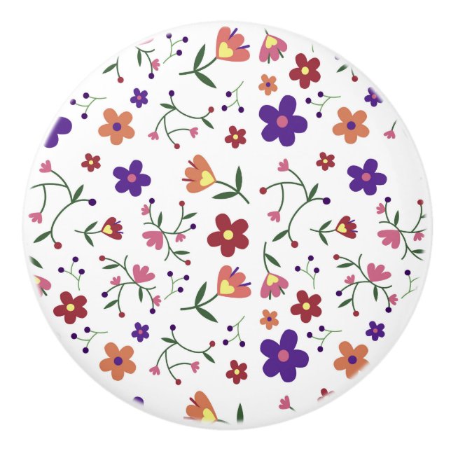 Handritat Blommönster Knopp (Framsidan)