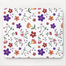 Handritat Blommönster Musmatta