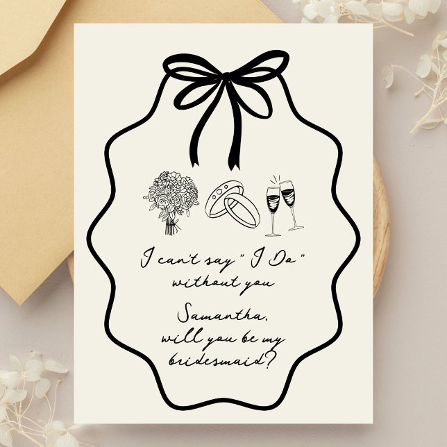 Handritat blomsterbrudmäklingsförslag med slinga inbjudningar (Skapare uppladdad)