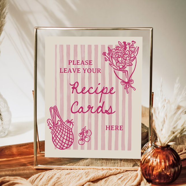 Handritat bröllopsduschrecept från marknaden poster (Skapare uppladdad)