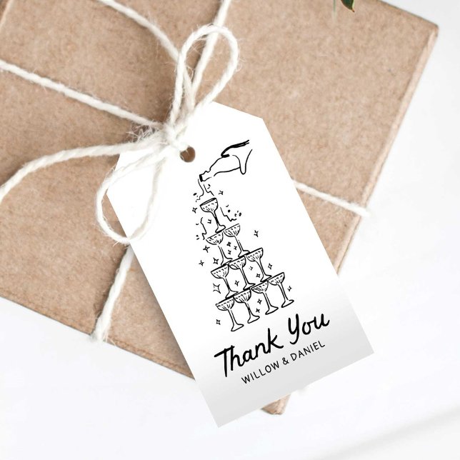 Handritat champagne torn bästa dagen någonsin etik presentetikett (Skapare uppladdad)