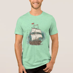 Handritat Fartyg T Shirt