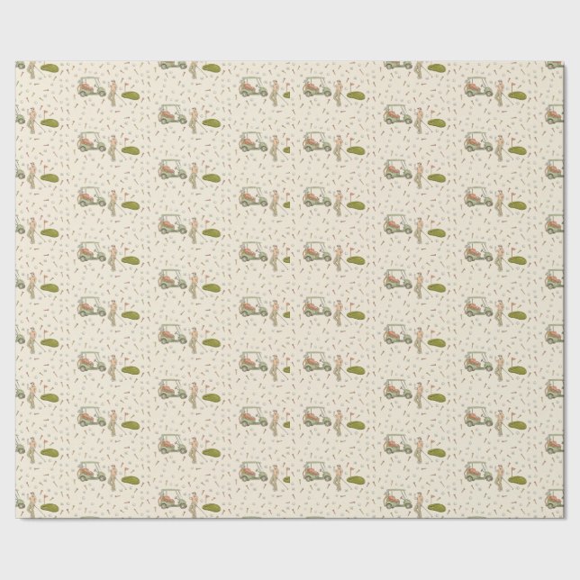 Handritat golfpresentpapper presentpapper (Seam)