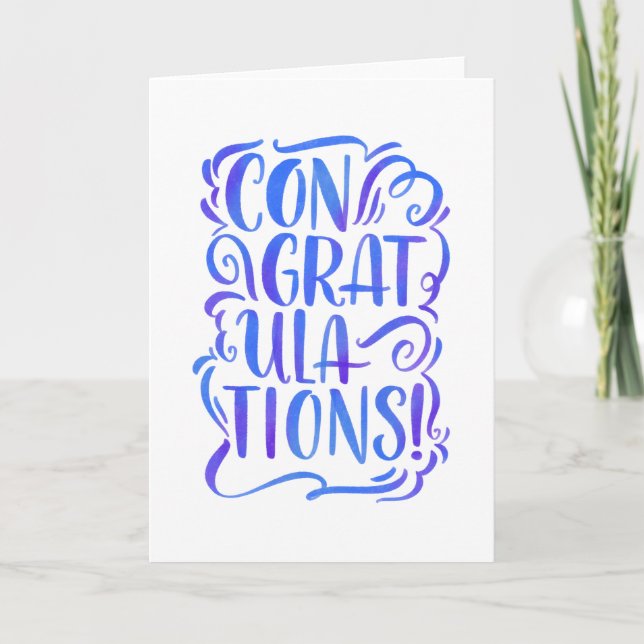 Handritat gratulationskort kort (Framsida)