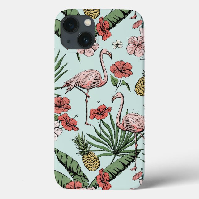 Handritat hawaiianskt flamingomönster (Baksida)