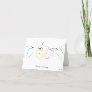 Handritat julklapp för Ljus Helgkort