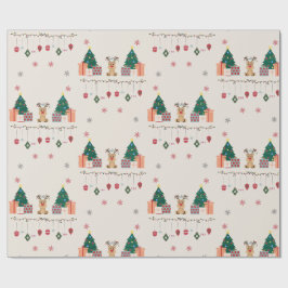 Handritat julklappspapper i rulle presentpapper