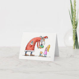 Handritat julkort för tidigare Helgdag Helgkort