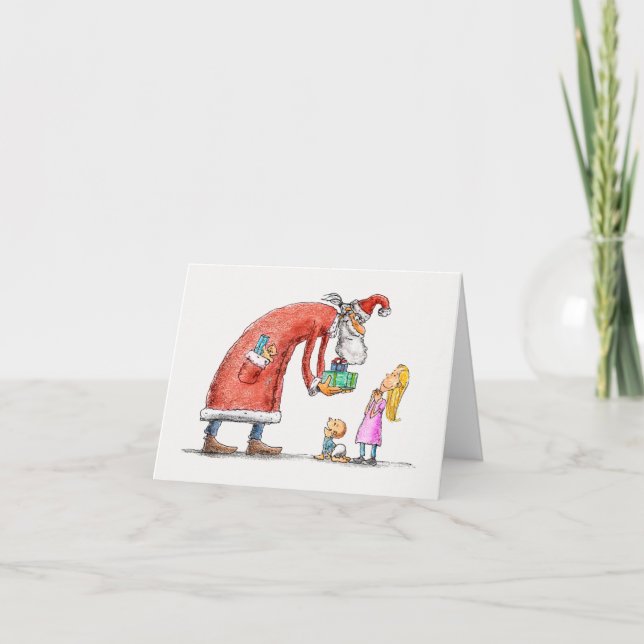 Handritat julkort från tidigare jul helgkort (Framsida)