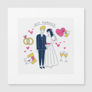 Handritat "Just Married" Par Bröllopssouvenir